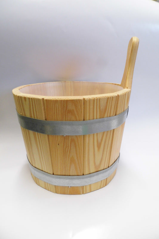 Sauna Wooden Pail and Liner