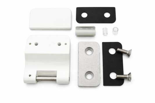 Door Hinge Aluminium Clamp Plate White